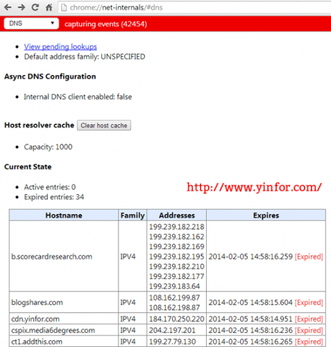 chrome-host-cache-clear