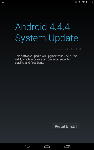 Android 4.4.4 System update