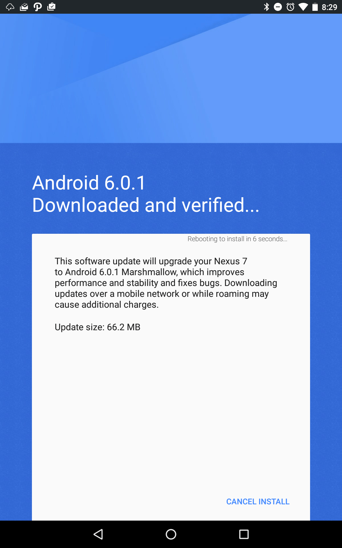 Nexus 7 13 Ota Upgrade To Android 6 0 1 David Yin S Blog