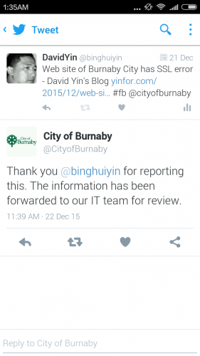burnaby city site SSL issue