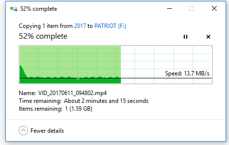 HDD to USB speed test