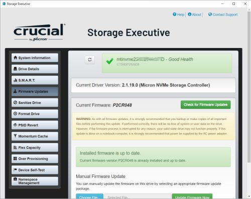 Crucial Storage Executive program