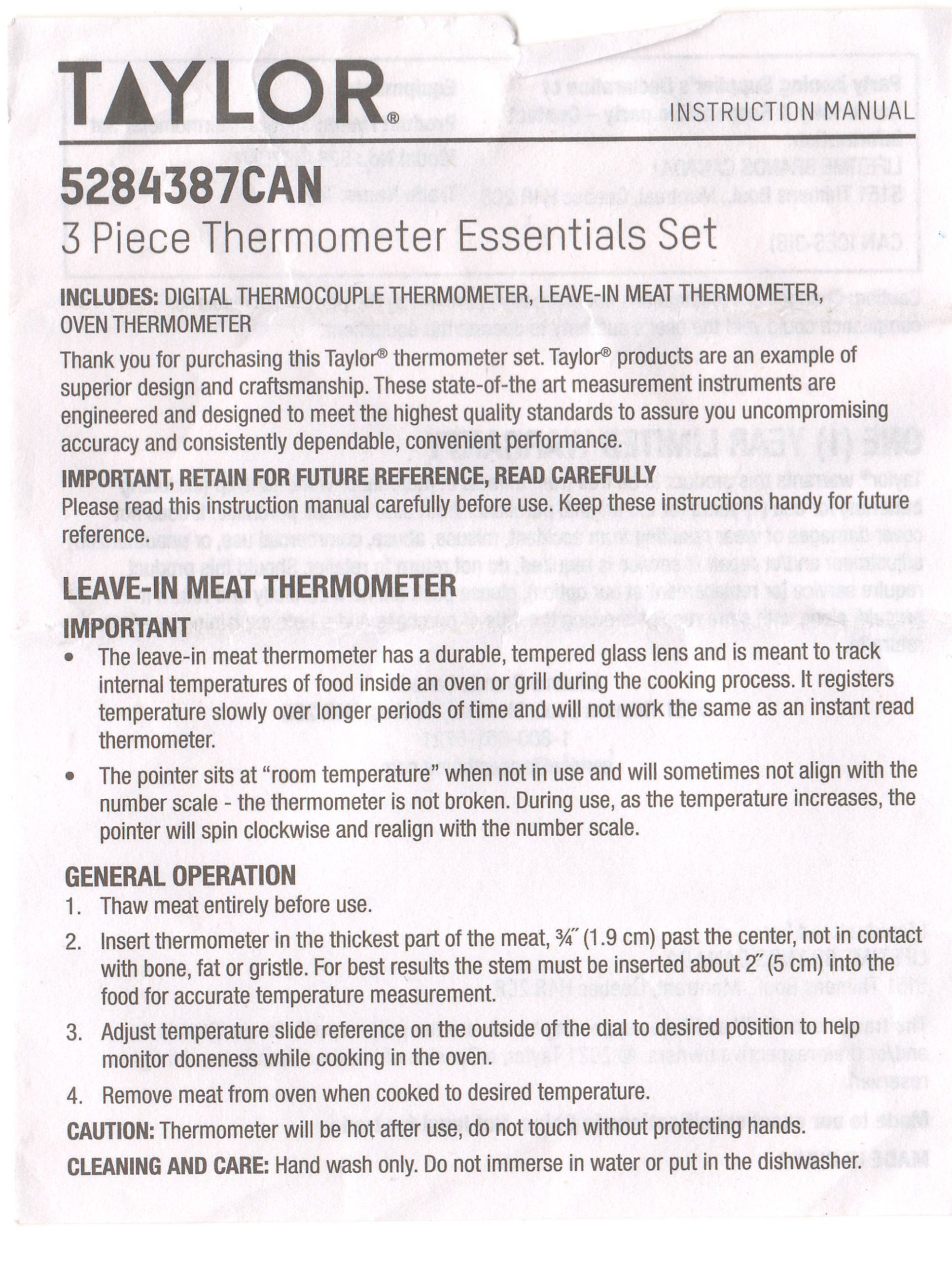 3piece Kitchen Thermometer Set David Yin's Blog