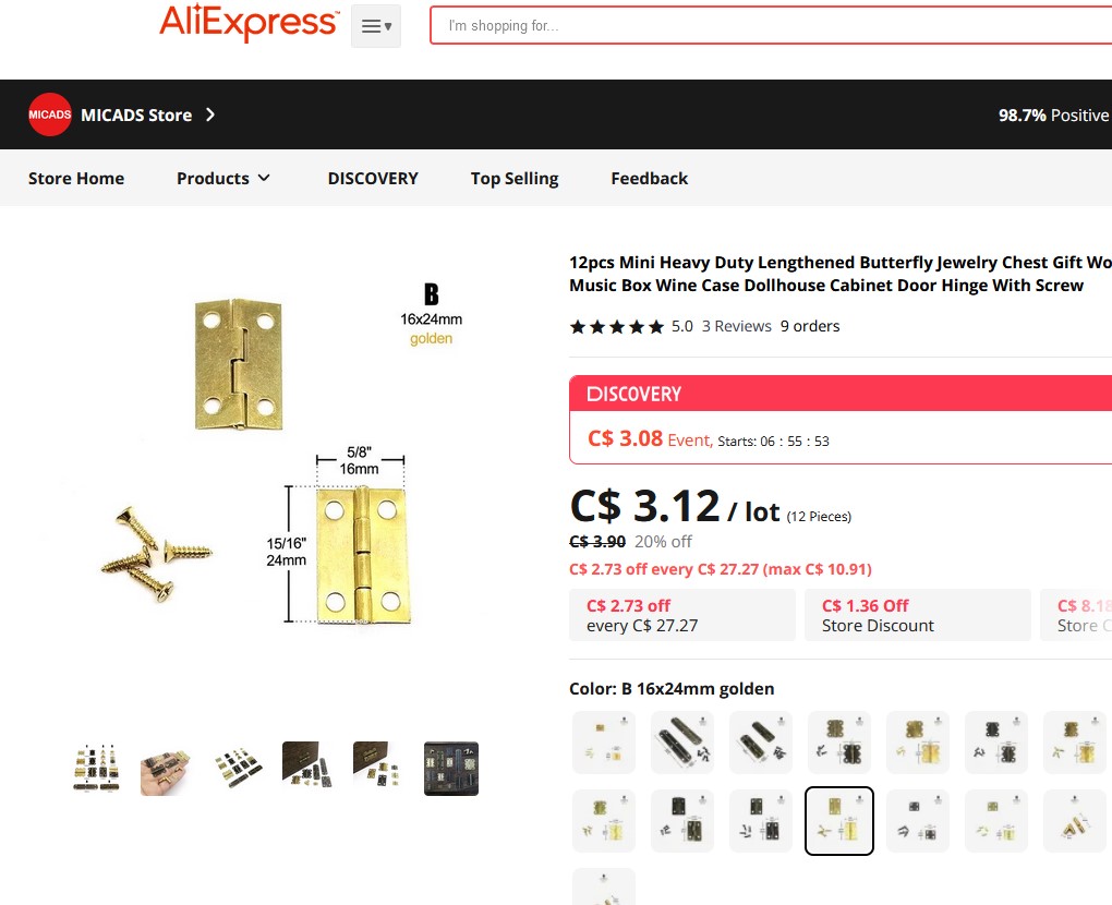 AliExpress Hinge