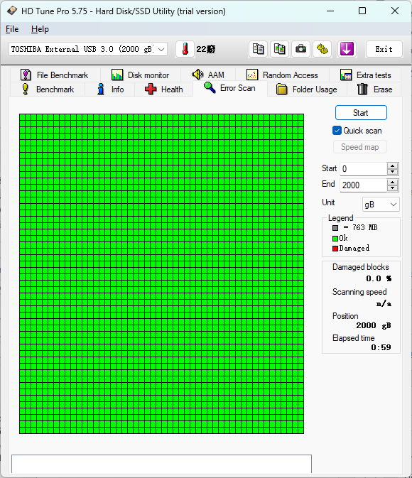 2TB Error Scan