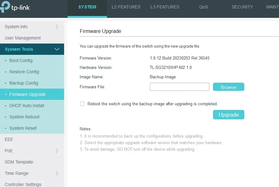 Double-check the firmware version