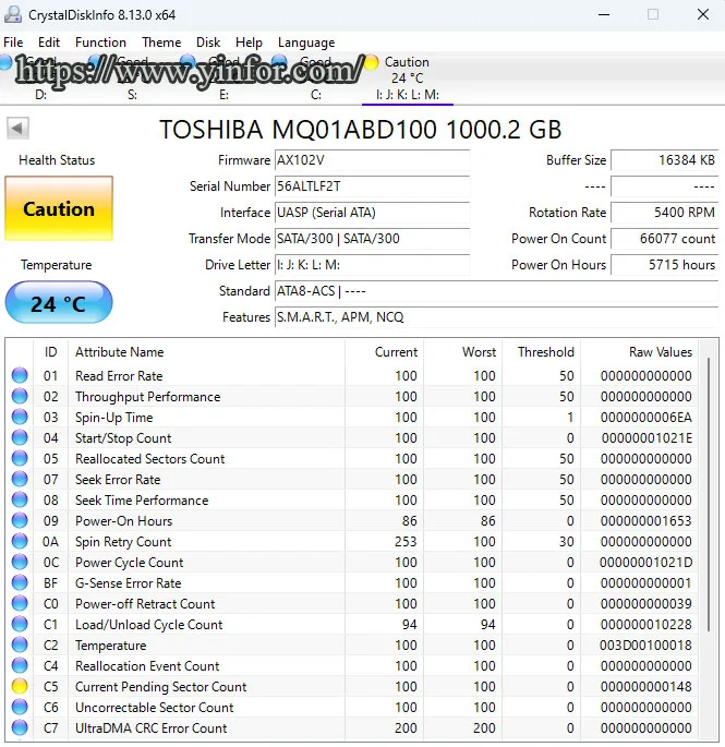 CrystalDiskInfo HDD 