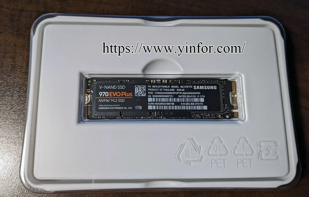 Samsung 970 EVO Plus NVMe Front Look