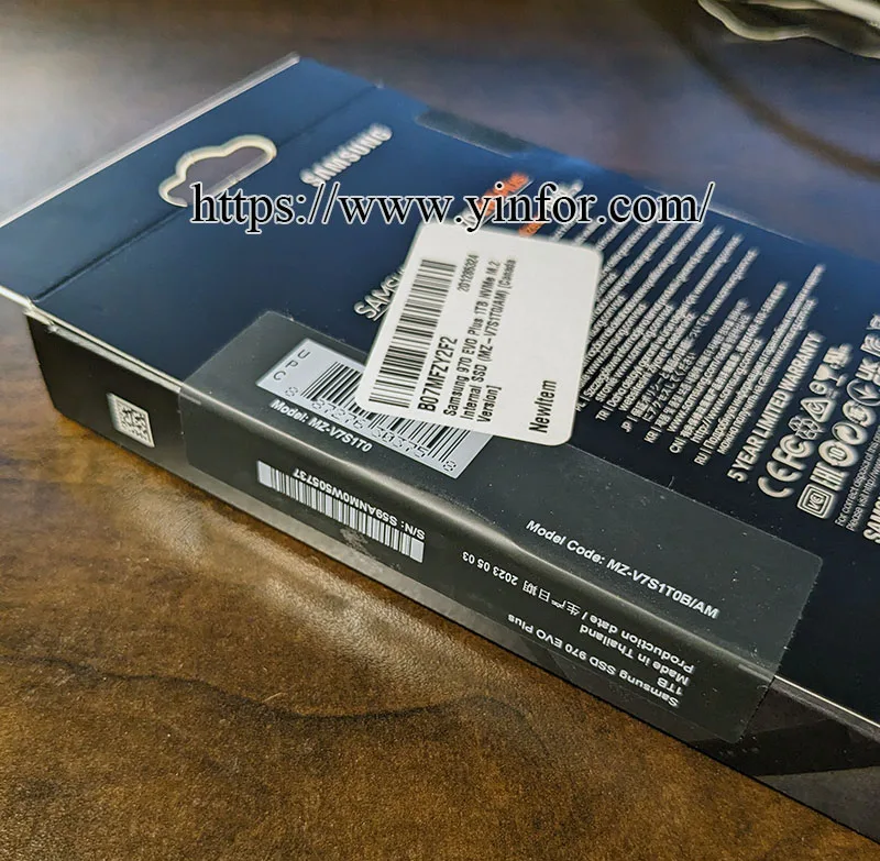 Samsung 970 EVO Plus Box Back with Seal