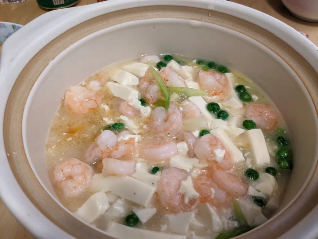 虾仁豆腐Shrimp and Tofu