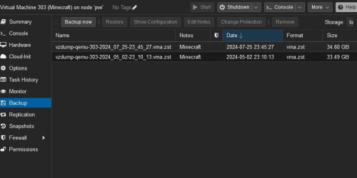 Backup files